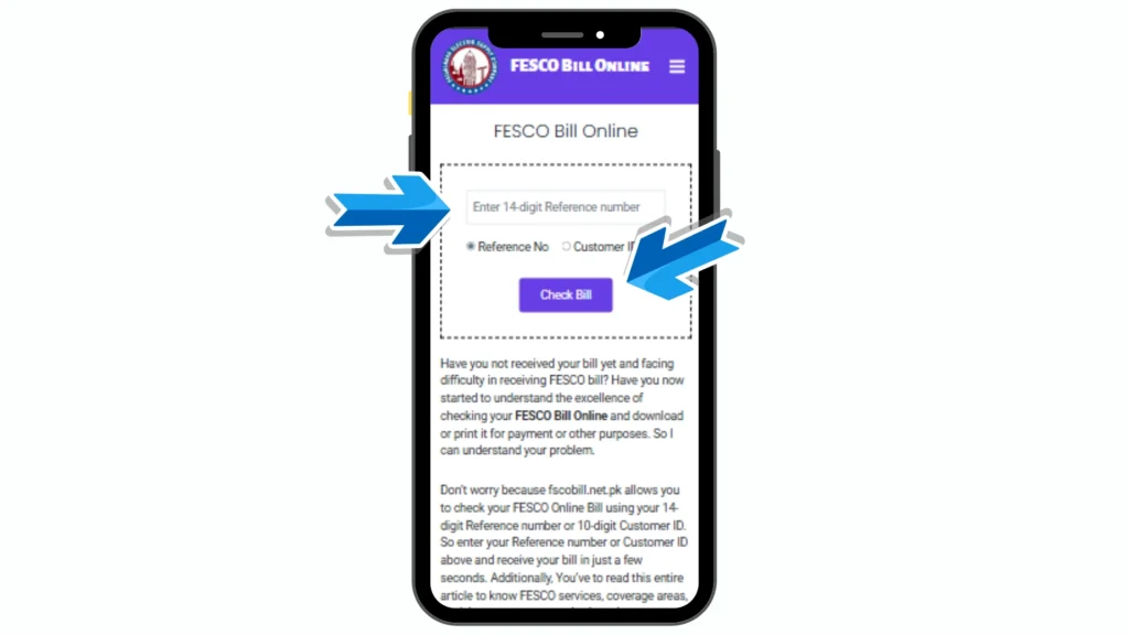 How to use fesco bill app banner